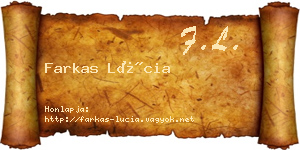 Farkas Lúcia névjegykártya