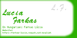 lucia farkas business card