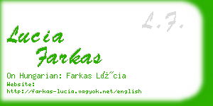 lucia farkas business card